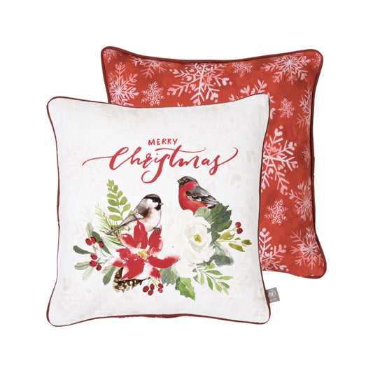 Kissen 40x40 cm " Merry Christmas, rot " von ihr - Weihnachten Weihnachtsdekoration