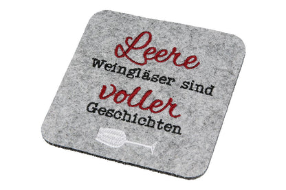 Untersetzer Wein Weinfest aus Filz von Gilde - Wein Mitbringsel Geschenk - Spruch nach Wahl