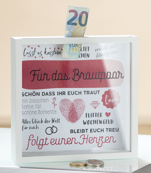 Spardose quadratisch Für das Brautpaar von Gilde - Hochzeit Geschenkidee