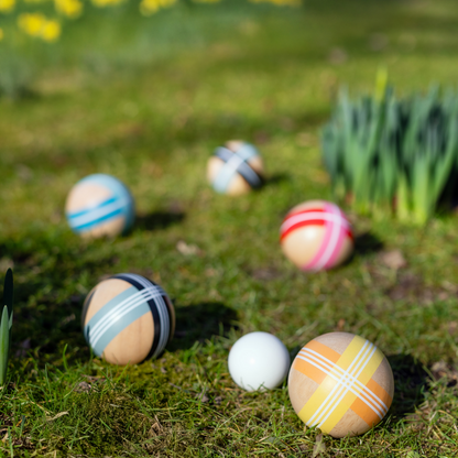 Boccia von Remember Farbenfrohes Retro Outdoor Spiel aus Holz