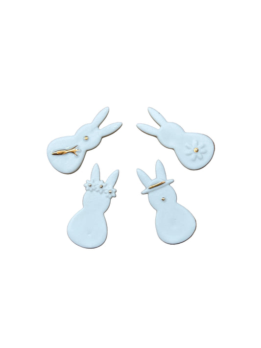 Streuartikel Hasen 4er-Set Osterdekoration Hase Deko Frühjahr aus Porzellan 4 Designs von räder Design