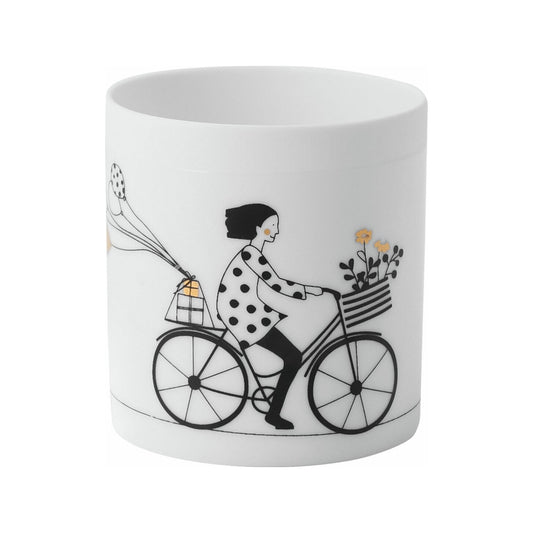 Teelichthalter aus Porzellan "Fahrrad" mit Fahrradmotiv von räder design - Kerzenhalter Geschenkidee
