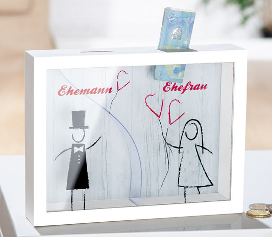 Spardose rechteckig " Hochzeitspaar " von Gilde - Hochzeit Geschenk Geschenkidee