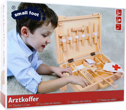 Arztkoffer mit viel Zubehör aus Holz natur von small foot