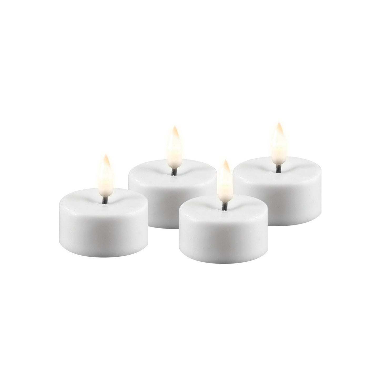 LED Teelichter 4 Stück weiß von Deluxe / Unique Homeart Candle / Kerzen