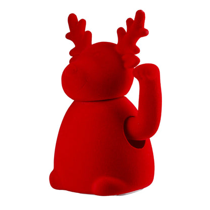 Rentier „Benny“ von Gilde – Weihnachtsfigur Pink & Rot 17,5 cm