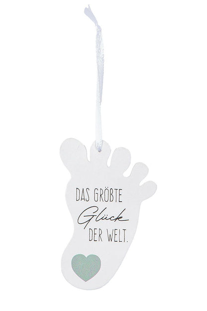 Geschenkanhänger Hallo Baby von Gilde - Geburt Geschenk Wünsche Anhänger