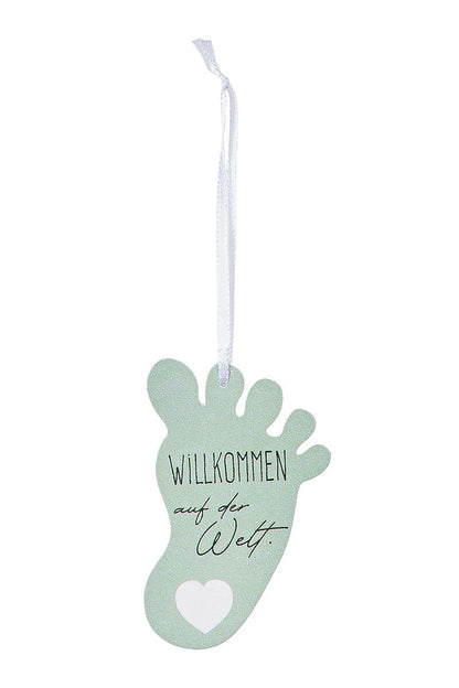 Geschenkanhänger Hallo Baby von Gilde - Geburt Geschenk Wünsche Anhänger