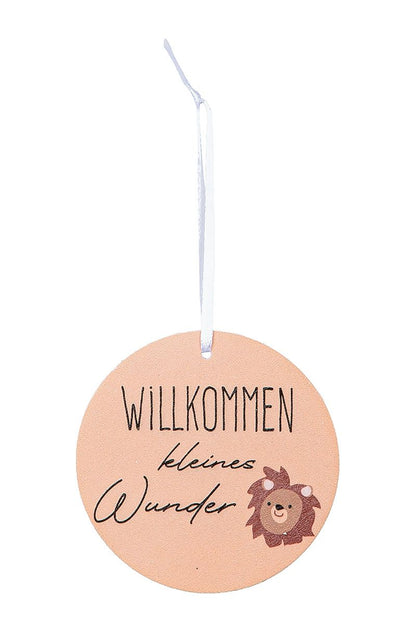 Geschenkanhänger Hallo Baby von Gilde - Geburt Geschenk Wünsche Anhänger