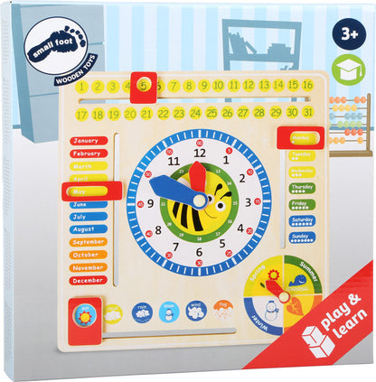 Lerntafel aus Holz für Datum, Uhr- & Jahreszeiten von small foot - auf Englisch  Lernen Uhr
