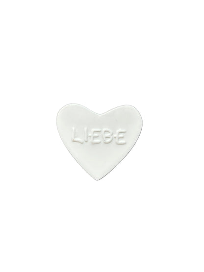 Kleine Glaubensfreude Glaubensfreiheit Liebe Kreuz Porzellan Herz Klein im Säckchen von räder design 5x4,5x0,3cm