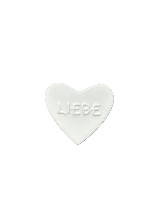 Kleine Glaubensfreude Glaubensfreiheit Liebe Kreuz Porzellan Herz Klein im Säckchen von räder design 5x4,5x0,3cm