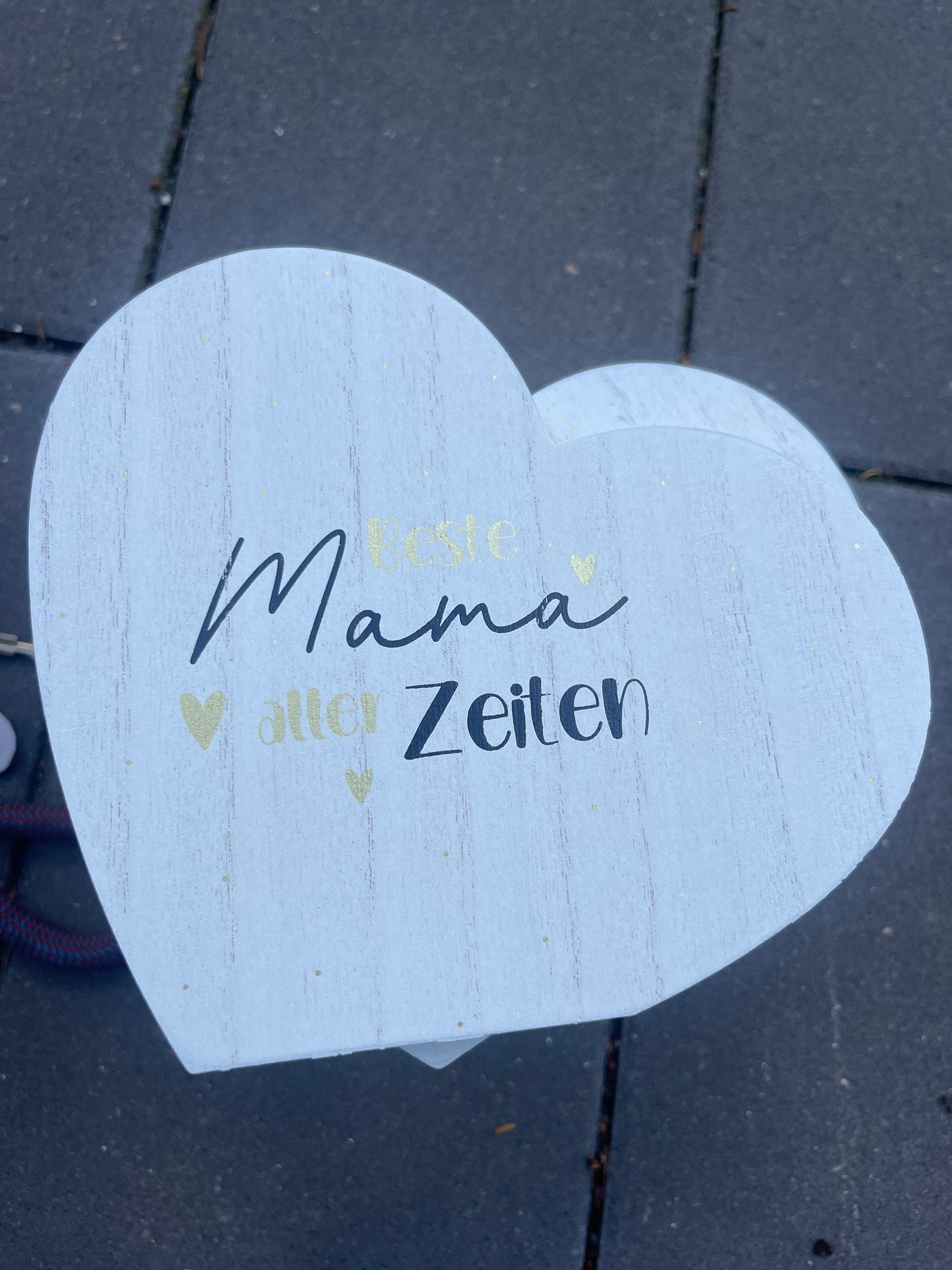 Herz aus Holz mit Spruch Mama/Papa als Geschenkidee von Boltze - Muttertag Vatertag ganz tolle Mama Bester Papa