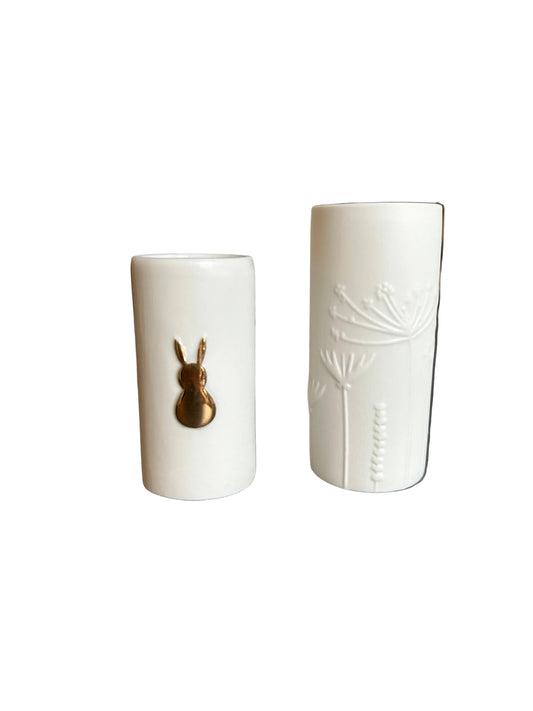 Mini Vasen Set Goldhase Ostern Deko Hase Setpreis moderne Frühjahrs Deko von räder design H.6,3cm D.2,8cm
