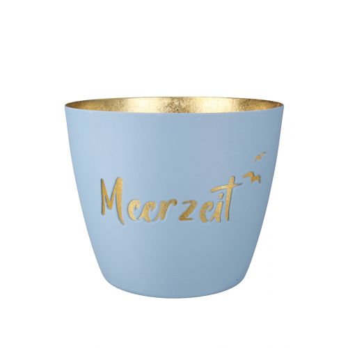 Windlicht "Meerzeit" aus Metall verschiedene Farben nach Wahl von Gilde - Maritime Dekoration