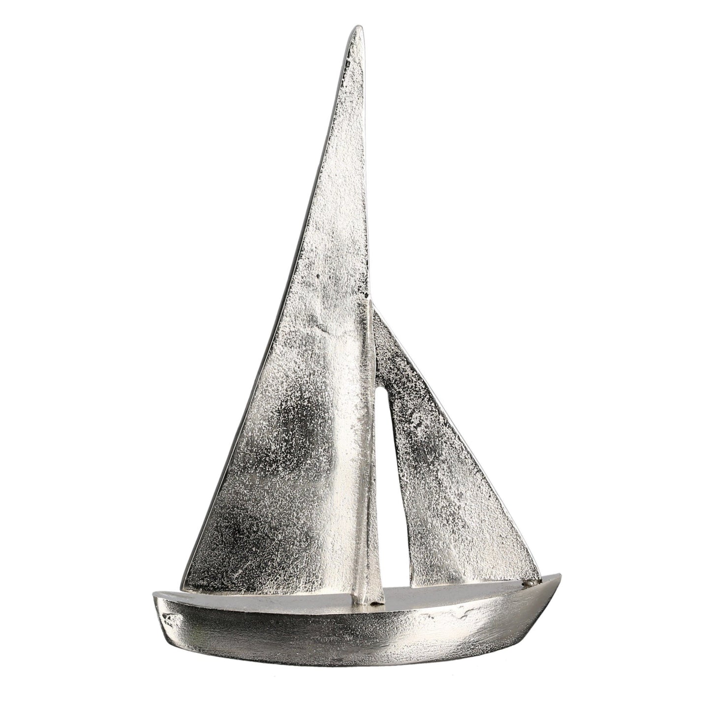 Dekoobjekt Aufsteller Boot Segelboot aus Aluminium von Gilde - Hingucker Maritim