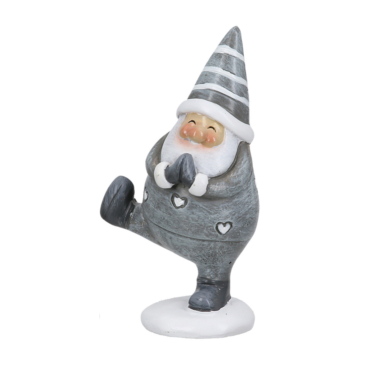 Yoga Santa Figur klein von Gilde – Weihnachtsmann Deko aus Kunstharz 8 cm