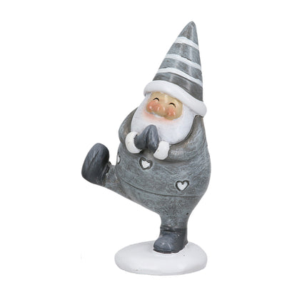 Yoga Santa Figur klein von Gilde – Weihnachtsmann Deko aus Kunstharz 8 cm