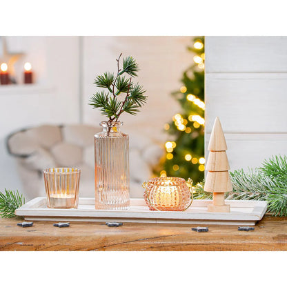 6-teiliges Deko-Ensemble „Naturbaum“ von Gilde – Weihnachtsdeko Set mit Windlichtern