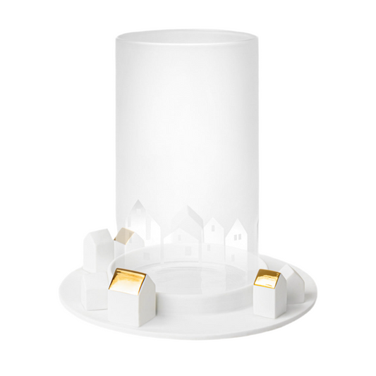Windlicht mit Lichterdorf aus Porzellan von räder design - Weihnachten Weihnachtsdekoration