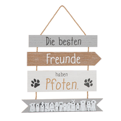 Hänger " Hundebande " von Gilde - Hunde Pfoten Geschenkidee Hundehalter Mitbringsel Wanddekoration
