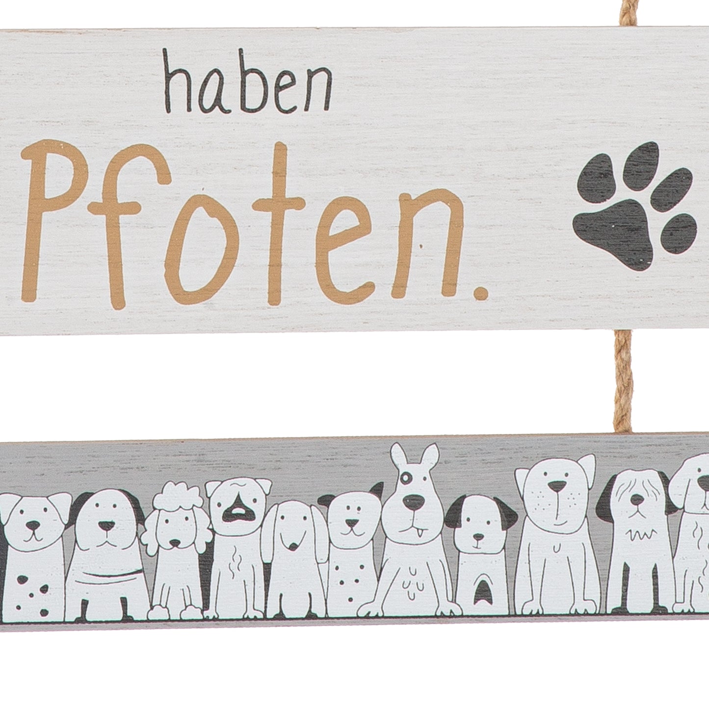 Hänger " Hundebande " von Gilde - Hunde Pfoten Geschenkidee Hundehalter Mitbringsel Wanddekoration