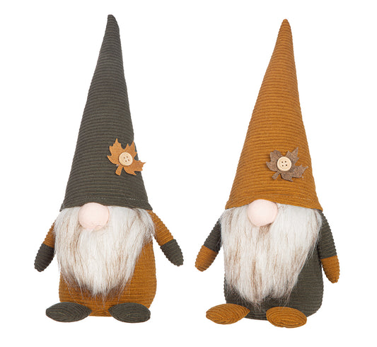 Wichtel Figur „Canadian“ von Gilde – Stoff-Wichtel mit Blattmotiv 30 cm