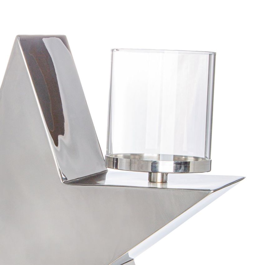 Windlicht „Leuchtstern“ von Gilde – Edelstahl-Windlicht mit Glaseinsatz