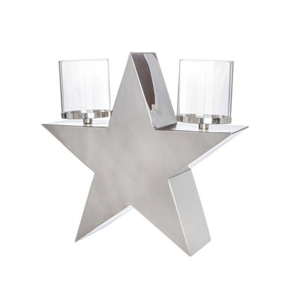 Windlicht „Leuchtstern“ von Gilde – Edelstahl-Windlicht mit Glaseinsatz