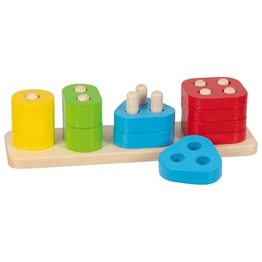 Formensortierspiel Lerne Zählen von goki Holzspielzeug Formen aus Holz Kinder