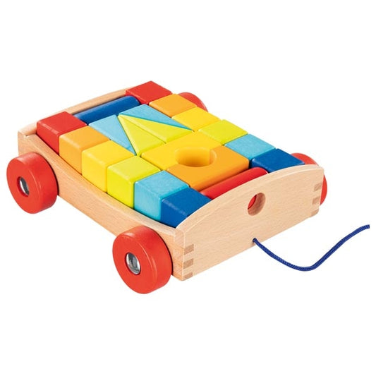Ziehwagen mit 20 Bausteinen von goki
