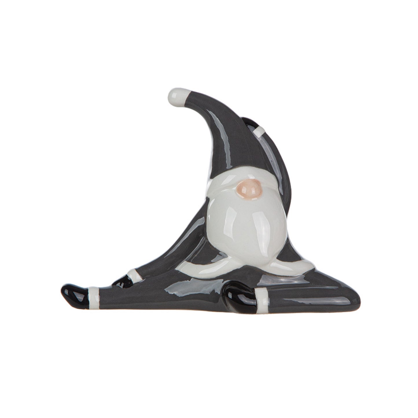 Yoga Santa „Grigio“ von Gilde – Keramik Weihnachtsfigur 11 cm