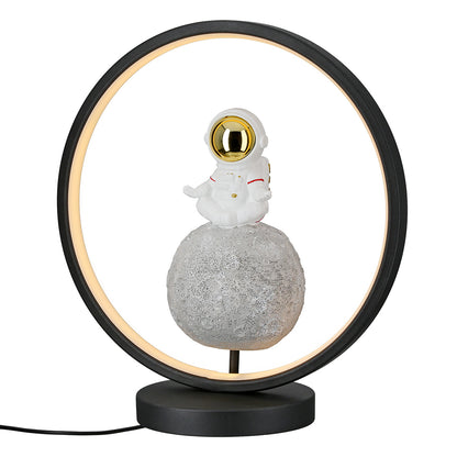 LED-Tischleuchte Astronaut auf Mond von Gilde Weltraum Mond Lampe mit Astronaut Originelle Lampe