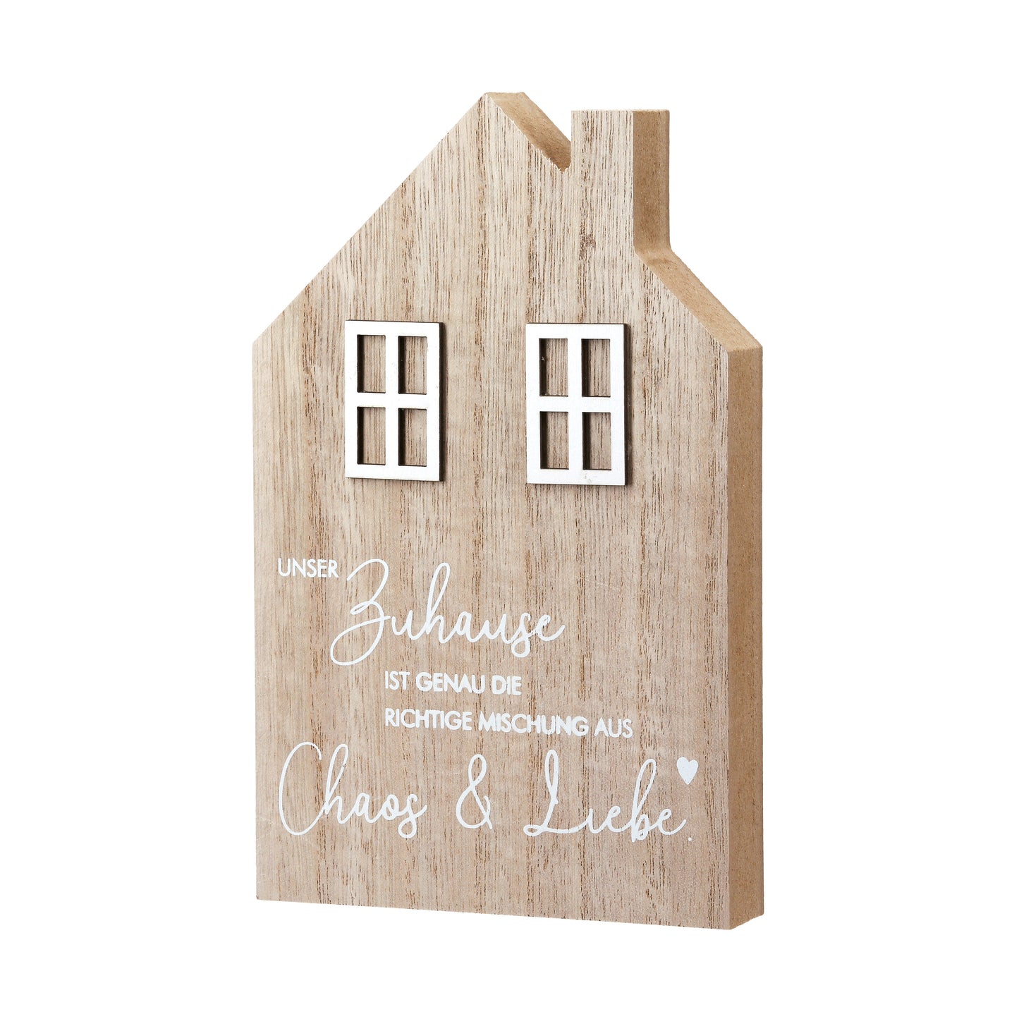 Standrelief Haus Zuhause mit Spruch von Gilde - Geschenk nordisch Holz