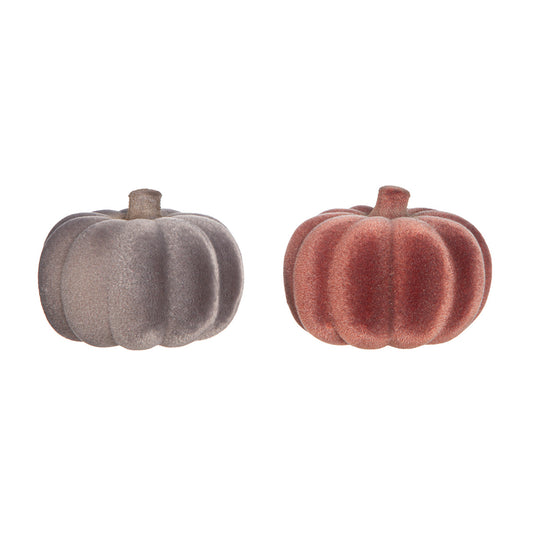 Dekoobjekt Kürbis von Gilde – Herbstdekoration in Braun & Grau Ø 10 cm