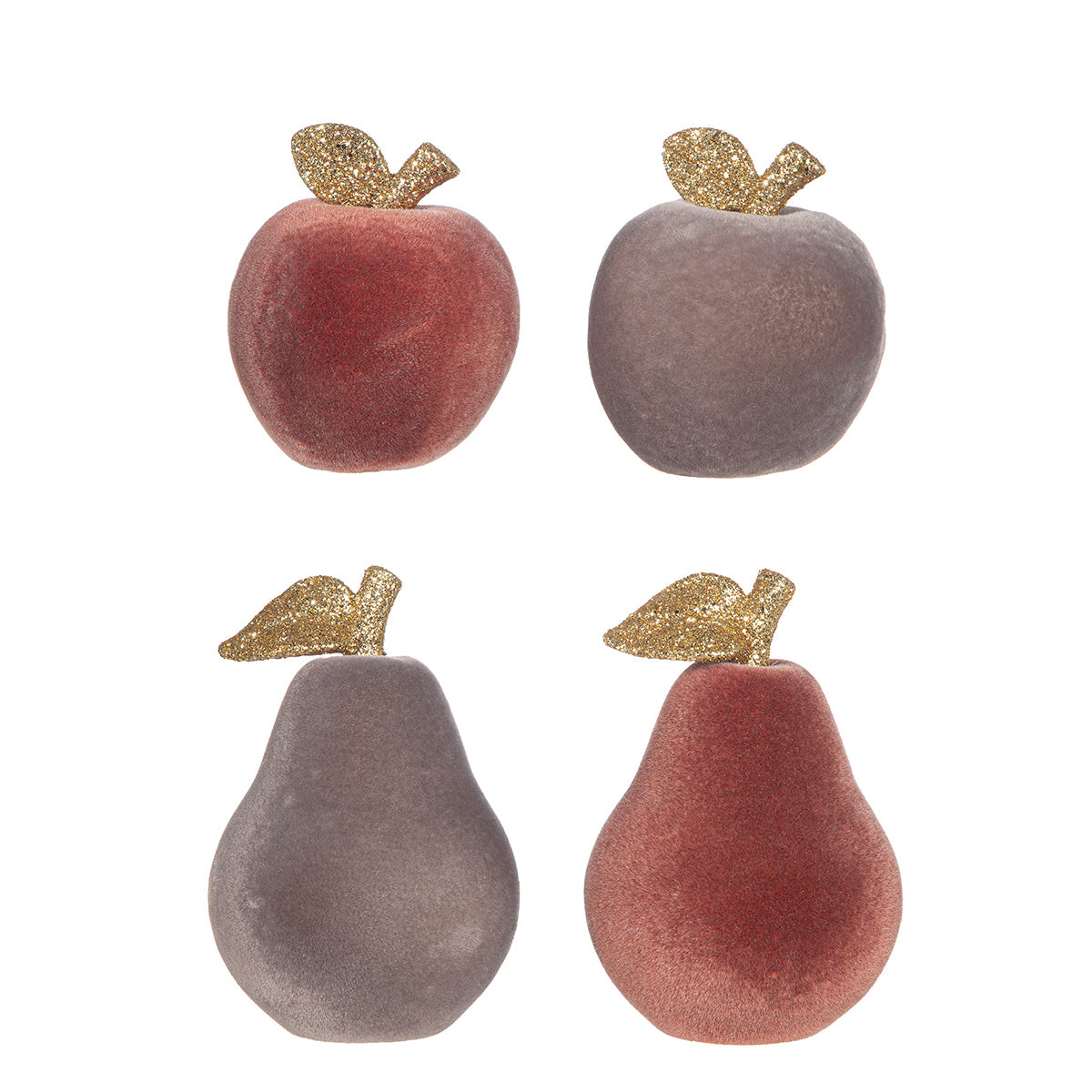 Dekoobjekt Birne & Apfel von Gilde – Dekofrüchte in Braun & Grau