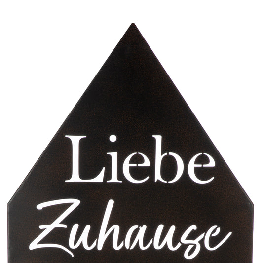 Wandrelief Haus "Freunde" aus Metall von Gilde - Liebe, Zuhause, Glück