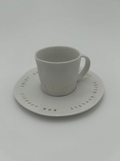 Guten Appetit Espresso Tasse von räder design Porzellan - Neuheit 2026 - D.13cm H.5,4cm 90ml