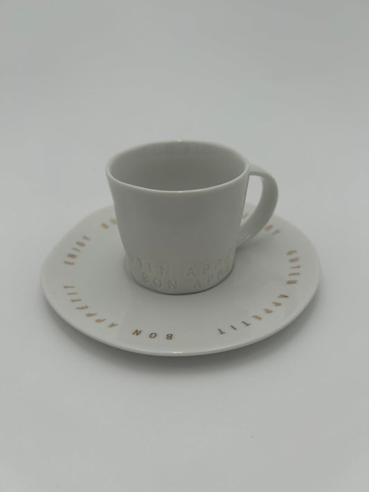 Guten Appetit Espresso Tasse von räder design Porzellan - Neuheit 2026 - D.13cm H.5,4cm 90ml