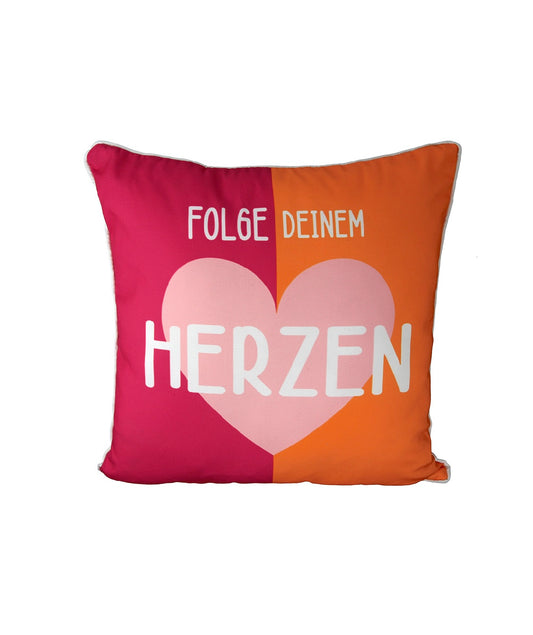 Kissen 45x45 cm "Folge deinem Herzen" von Gilde - Liebe Richtiger Weg