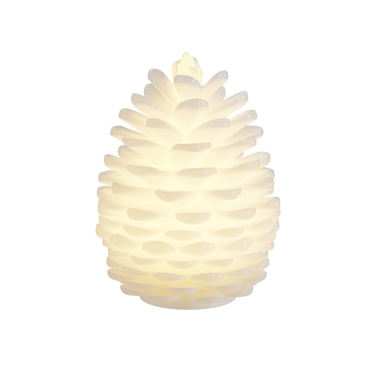 LED-Tannenzapfen weiß 13cm von Deluxe Homeart - Weihnachten Weihnachtsdekoration