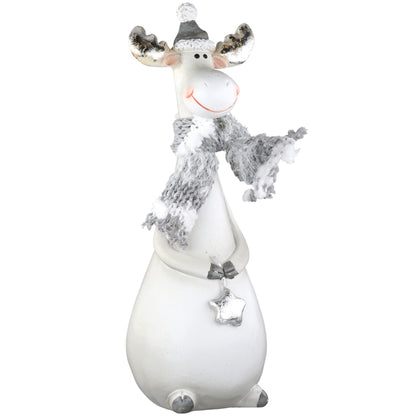 Elch Figur „Anton“ von Gilde – Weihnachtsdeko aus Kunstharz 13,5 cm