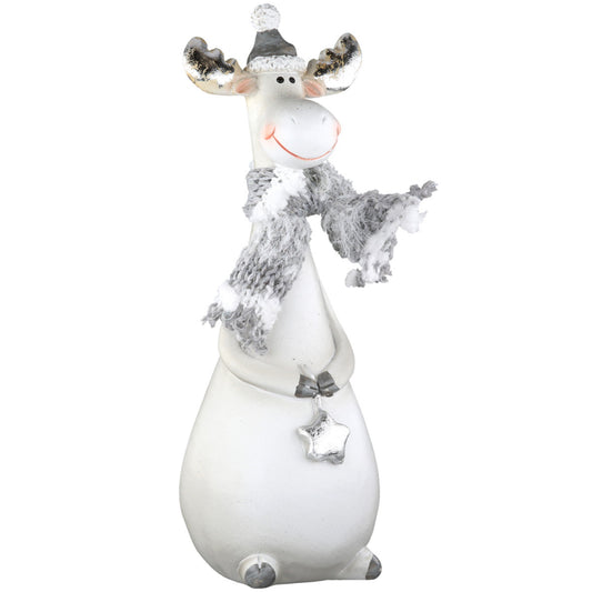 Elch Figur „Anton“ von Gilde – Weihnachtsdeko aus Kunstharz 13,5 cm Setpreis