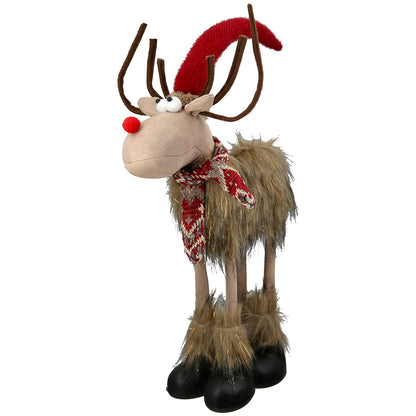 Rentier Figur „Ludger“ von Gilde – Große Weihnachtsfigur mit Textilbezug 93 cm