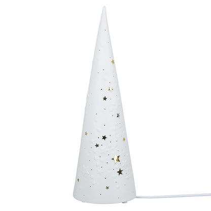 Tischleuchte „Stars“ von Gilde – Porzellan-Leuchte mit Sternmuster 34 cm