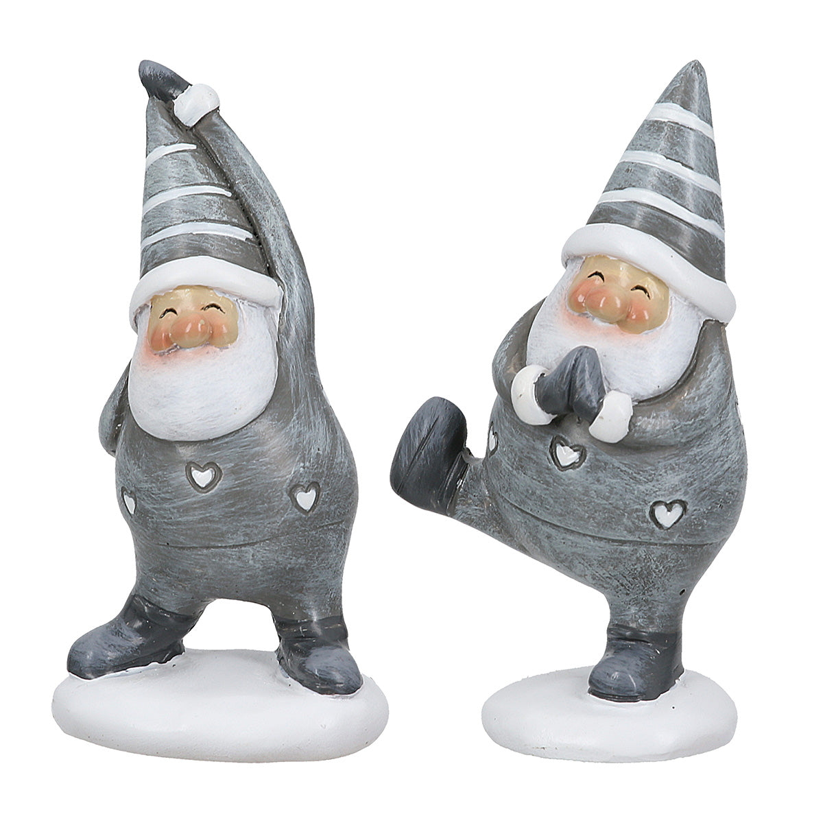 Yoga Santa Figur klein von Gilde – Weihnachtsmann Deko aus Kunstharz 8 cm