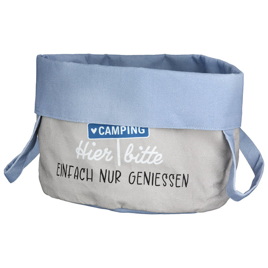 Brotkorb rund "Camperglück" von Gilde Camping Camper Geschenkidee Geschenk Camping