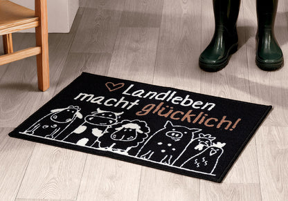 Fußmatte rechteckig "Landleben macht glücklich" von Gilde