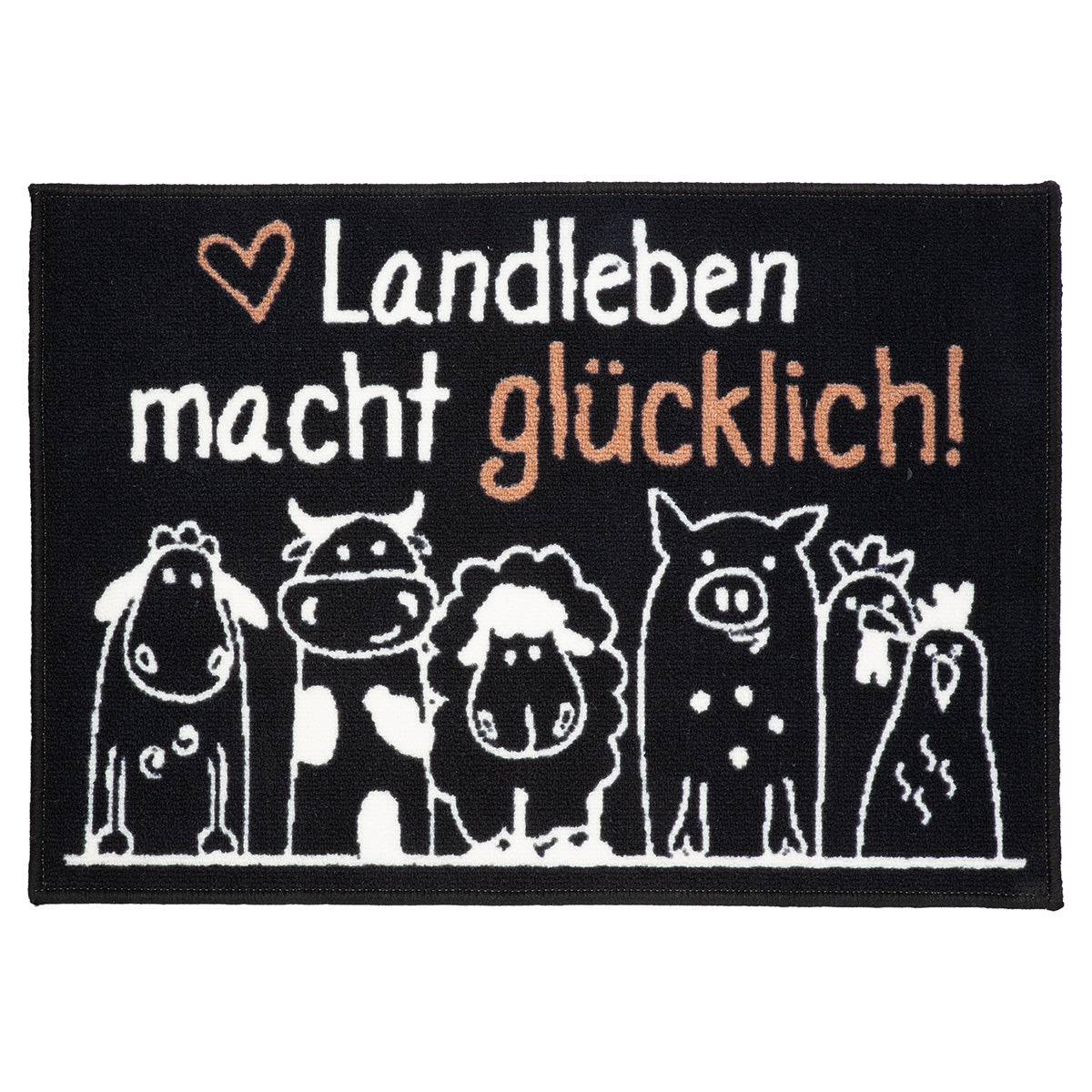 Fußmatte rechteckig "Landleben macht glücklich" von Gilde