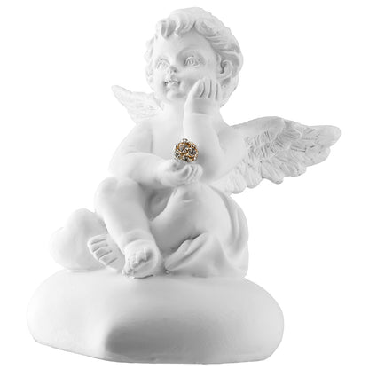 Engel Figur „Azrael“ von Gilde – Kunstharz Deko mit Kugel 8 cm